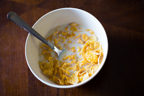Bowl of Frosted Flakes in milk #goodnightsnack #shop