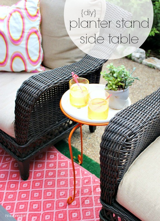 Hi Sugarplum | DIY Patio Side Table