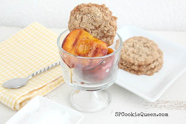 Grilled Peach & Oatmeal Cookie