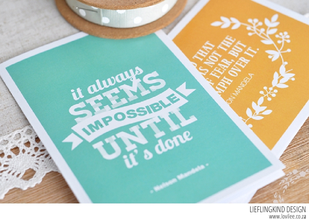 Madiba quote cards by Lieflingkind Design