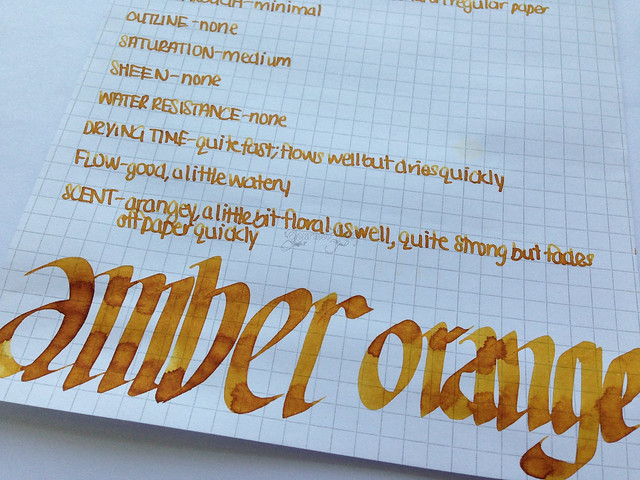 Review: J. Herbin Amber Orange Scented Ink @NotemakerTweets @Exaclair