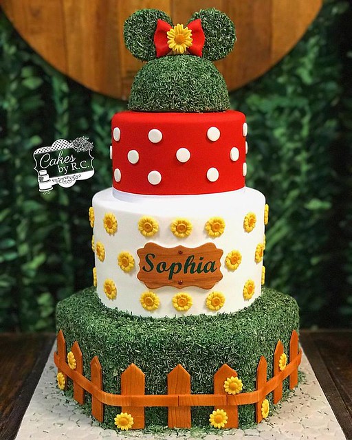 Minnie Sunflower Garden Inspired Cake from Cakes by R.C.