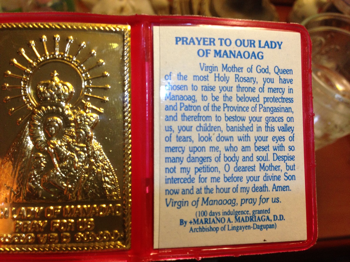 Prayer to our lady of Manaog