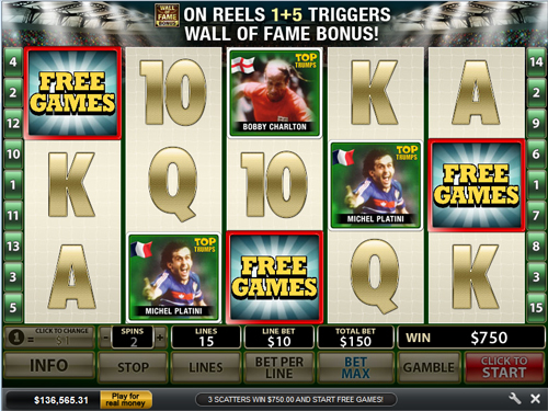 free Top Trumps Football Legends free spins feature