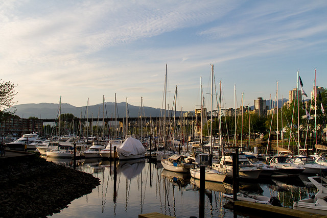 End of the day on Granville Island