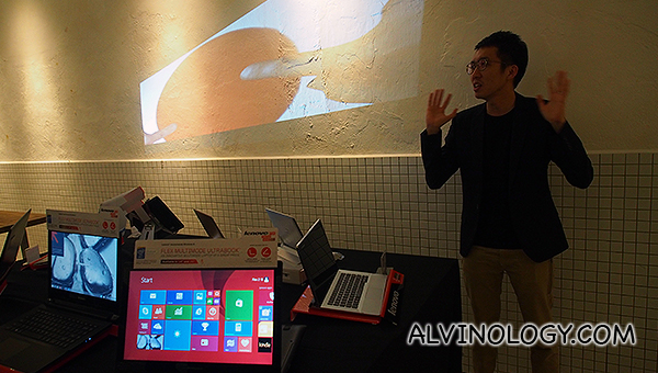 Lenovo spokesperson, Kenny Lim, sharing on the new devices