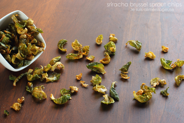 Sriracha Brussel Sprout Chips are like kale chips, but cuter!