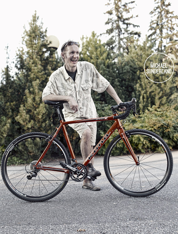 Michael Sunderland and his Kona Bicycle
