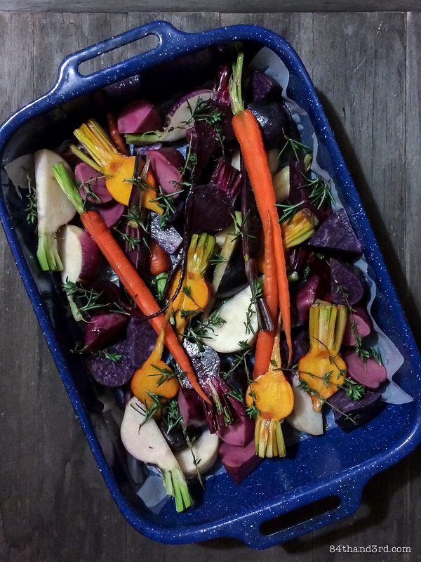 Rainbow Roasted Winter Vegetables