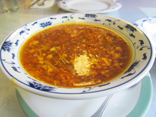 Hot and Sour Soup at Bamboo Garden