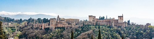granada alcazaba alhambra palacionazaries panorama