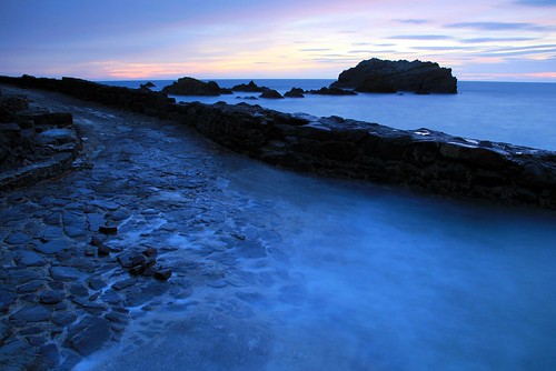 longexposure sunset water coast seaside twilight dusk devon coastline bluehour seashore hartland hartlandquay