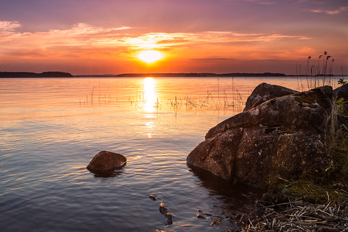 sunset lake nationalpark sweden uppsala sverige zweden län östa färnebofjärden