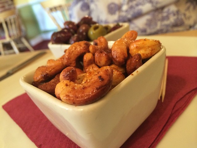 Warm roasted cashew with slat, pepper & chilli. The Anchor Sutton Cambs