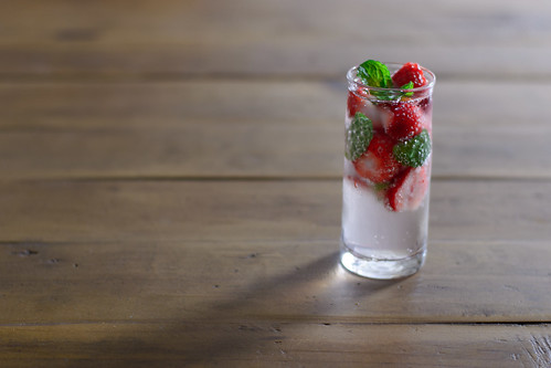 strawberry and mint soda