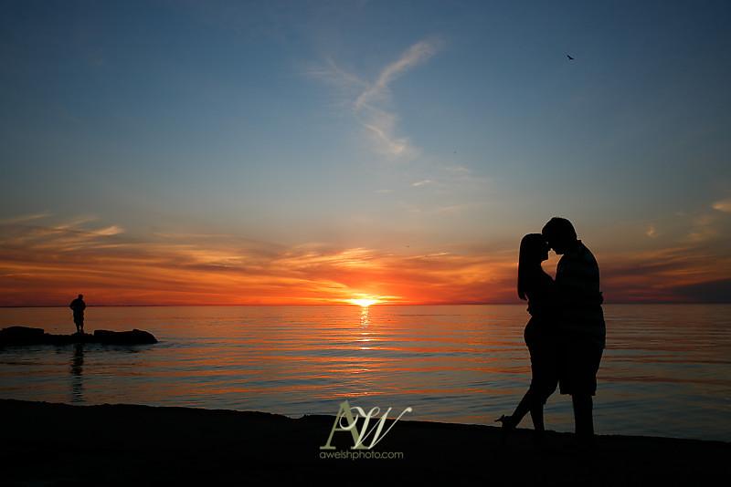 Rochester NY Engagement Photography Photographer Photo Andrew Welsh RIT Beach Lake Sunset