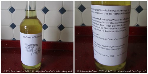 Holunderblütensirup mit Weißwein  2011Collage