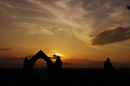 haughmondabbey pentaxart art sunset ruins light sky sun set clouds arch tower pinacle shropshire