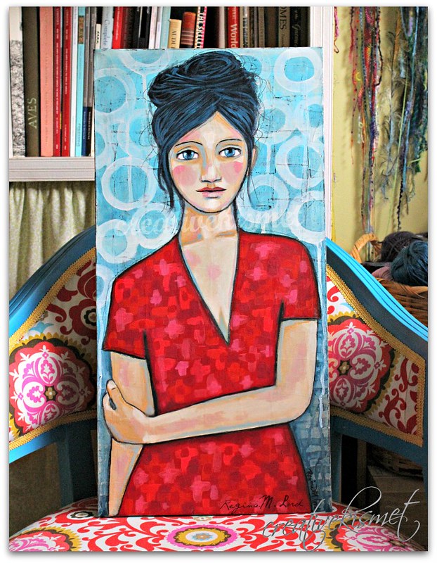 Girl with Red Dress art by Regina Lord