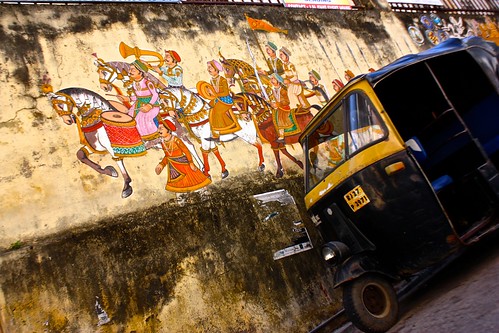 Street art and auto rickshaw