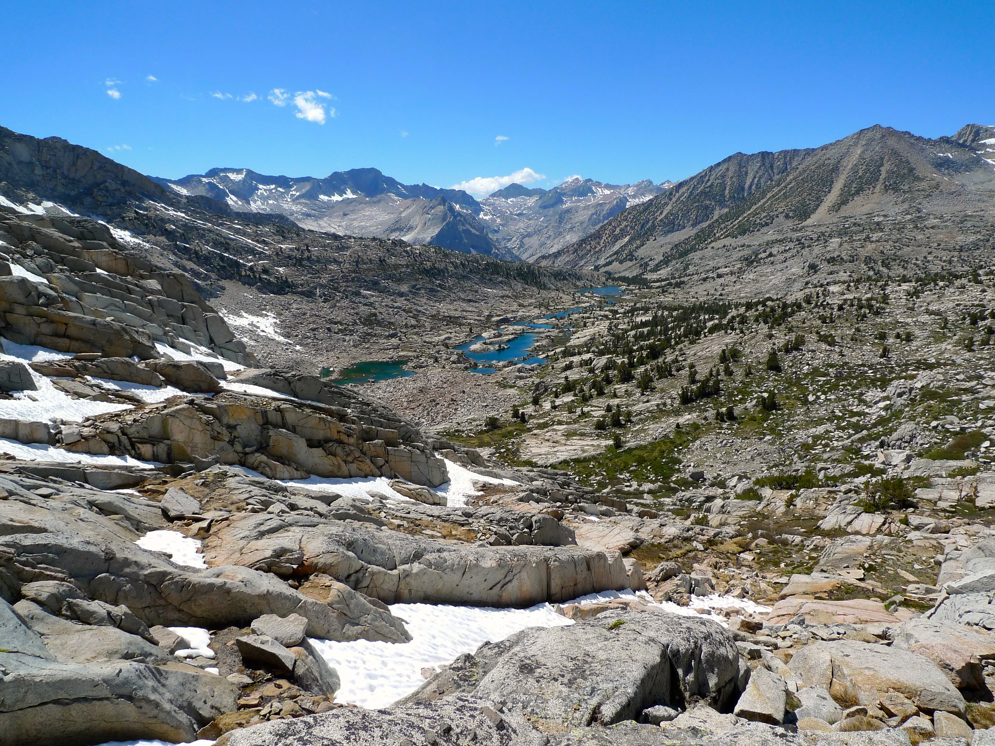 Lower Dusy Basin from Knapsack Pass