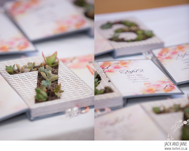 Succulent Book wedding table number DIY