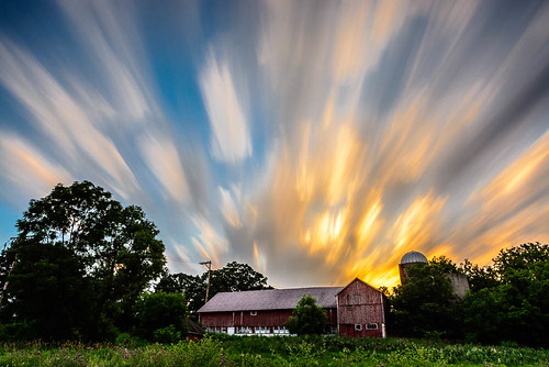 longexposure sky blur wisconsin clouds barn rural colorful unitedstates july motionblur waukesha 2014