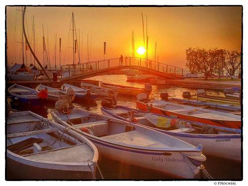 italien sunset italy sonnenuntergang harbour hafen hdr lagodigarda 2014 bardolino iphone5 gardersee iphoneography