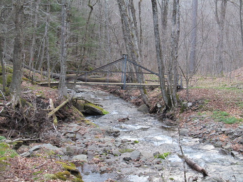 Steel kingpost bridge by the Rider Hollow shelter