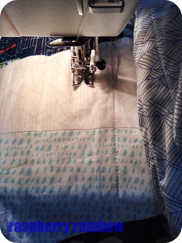 Quilting the night away.