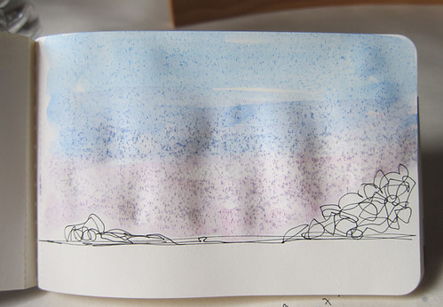 Moleskine Art Plus sketch album test: ink and watercolor