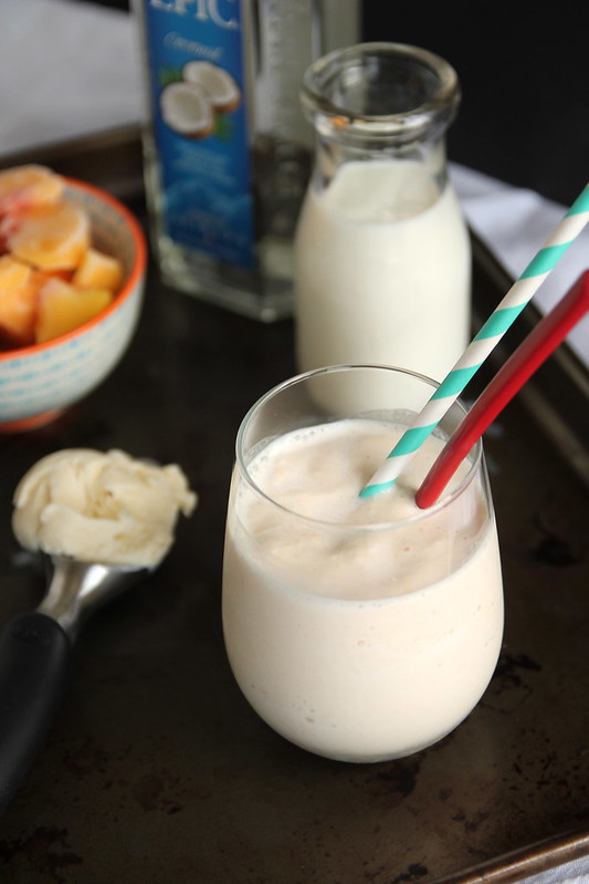 Peach Milkshake with Coconut Vodka