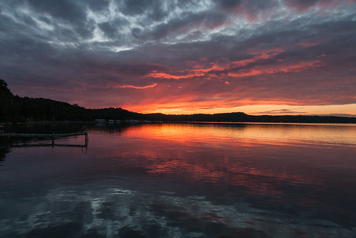 blue sunset shadow red orange usa lake water silhouette clouds fire dock waves purple crystal michigan armageddon ripples