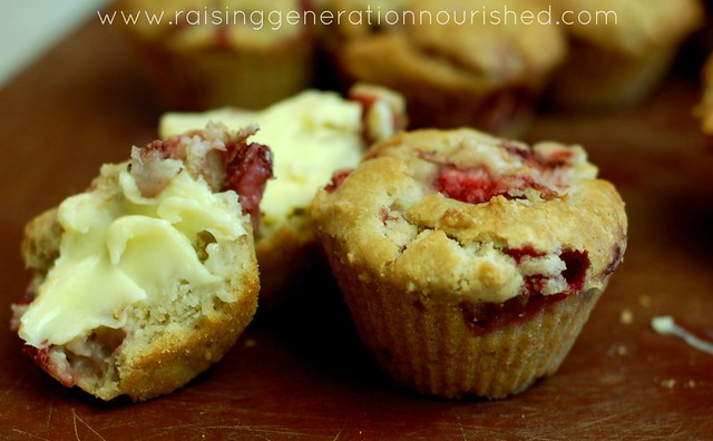 Strawberry & Cream Muffins :: Gluten, Nut, + Egg Free With Dairy Free Option