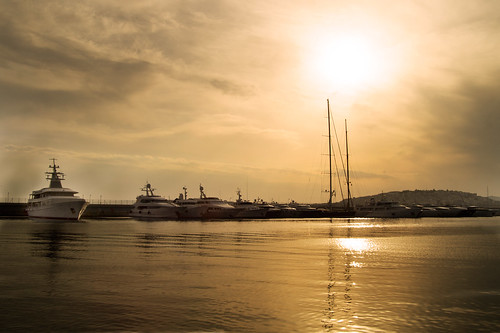 sunset sea summer golden sailing view athens greece hour