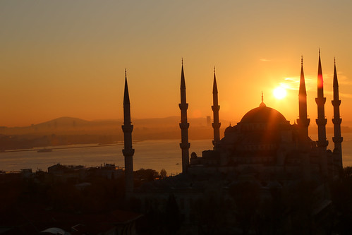 orange sun sunrise turkey istanbul mosque bluemosque