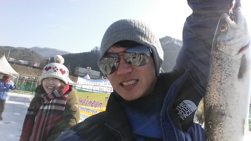 2014冬韓國華川冰釣山川魚