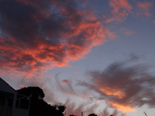 sunset beach new zealand nouvellezélande clouds sky