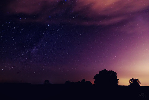 trees brazil silhouette night clouds stars countryside long exposure country parana