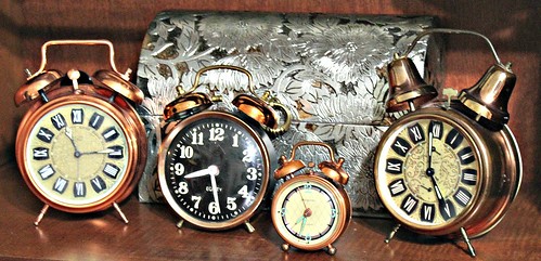 Vintage Copper Alarm Clocks