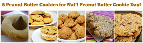 5 Peanut Butter Cookies for Nat'l Peanut Butter Cookie Day!