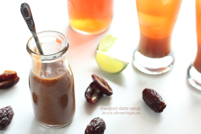 Cool down this summer with iced tea sweetened with Medjool date syrup!