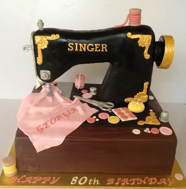 Singer Sewing Machine Cake by Lavish Icing Cakes