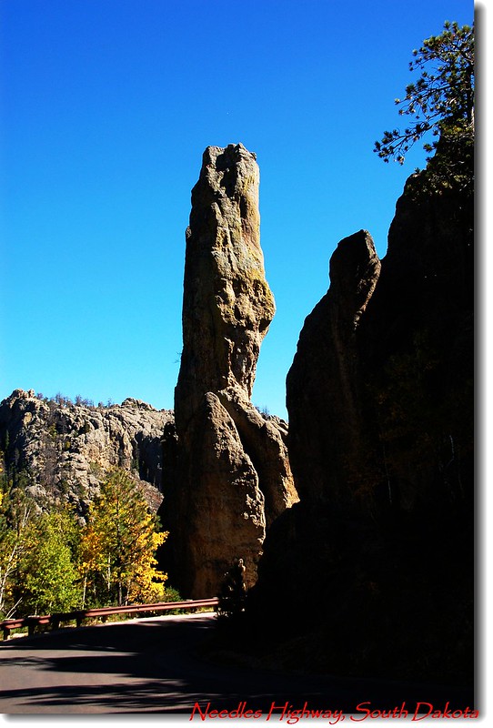 The needle-like granite formations along the highway 3