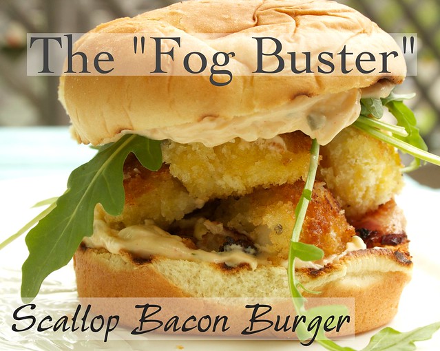 Chef Craig Flinn's "Fog Buster" Scallop Bacon Burger