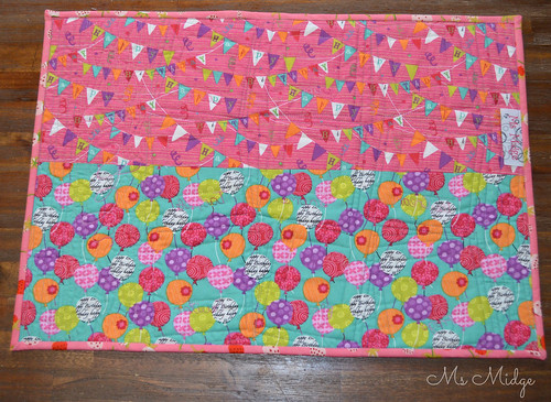 Quilted Heather Ross Placemat