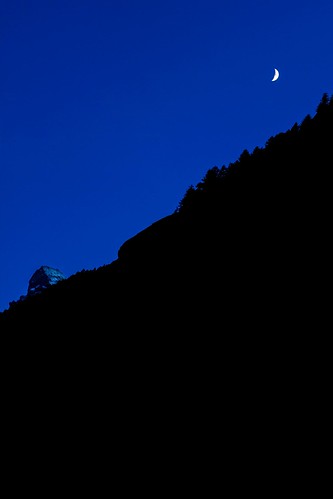 summer sky moon white mountain snow mountains alps nature weather night canon outside switzerland europe forrest hiking swiss july blues hike illuminated clear blacks late zermatt bluehour pennine crescentmoon peaking thebluehour waxingcrescent sweetlight thematterhorn t2i penninealps