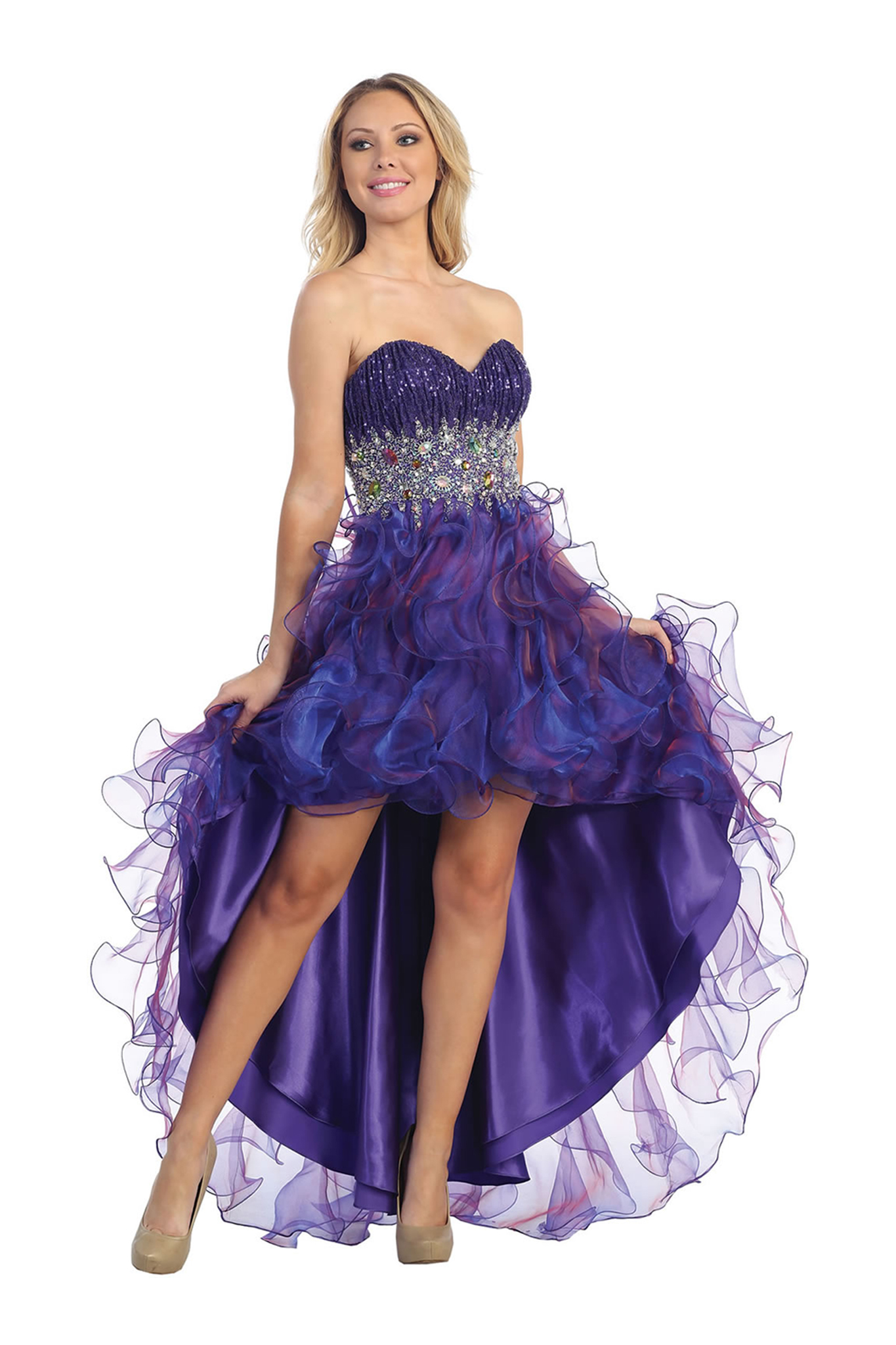 Long Short Prom Sweet 16 Party Dress Special Occasion Formal Gown ...