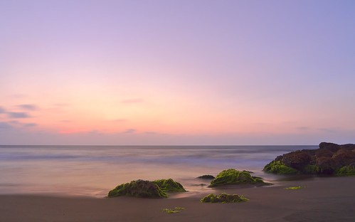 longexposure pink sunset sky beach colombia carribean atlantico puertocolombia