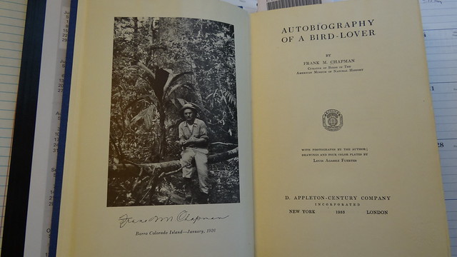 William Beebe's copy of Frank Chapman's Autobiography